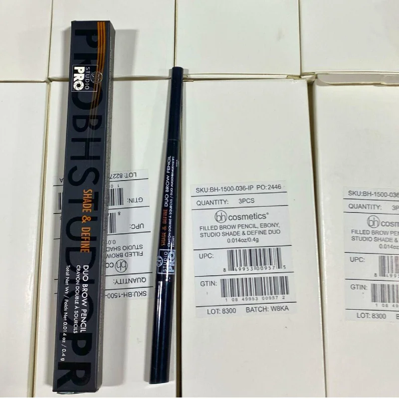 BH Cosmetics Studio Pro Shade & Define Duo Brow Pencil  Ebony (50 Pcs Lot)