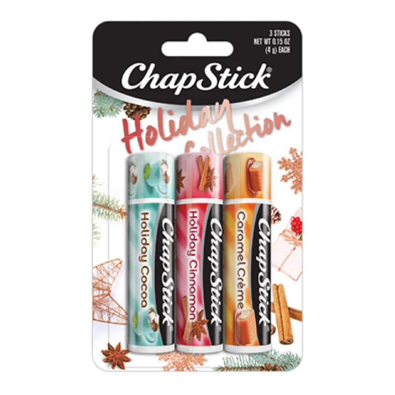 ChapStick Holiday Collection 3ct: Cocoa, Cinnamon, Caramel Creme