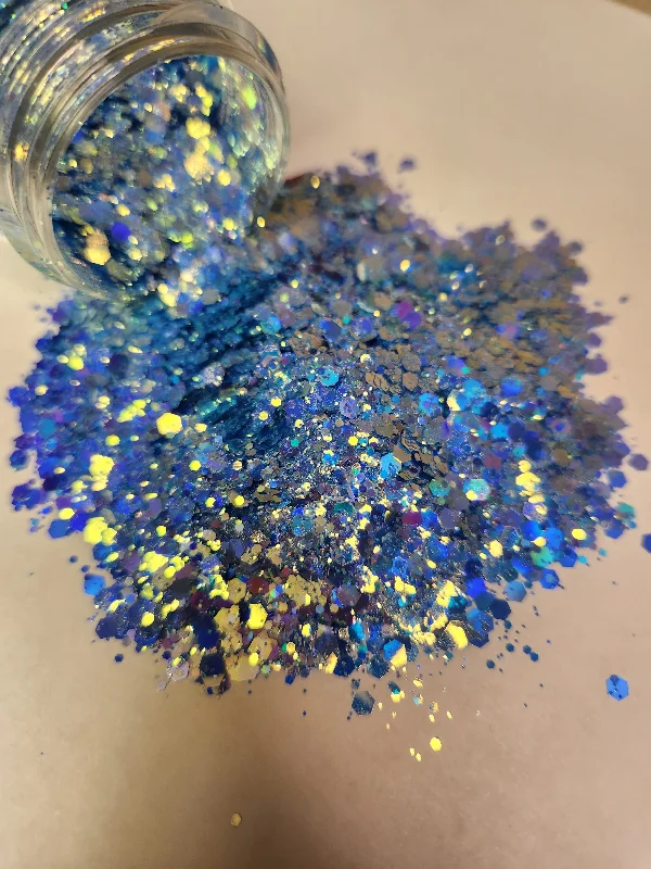 Cornflowers - Holographic & Iridescent Blue Glitter - 2oz