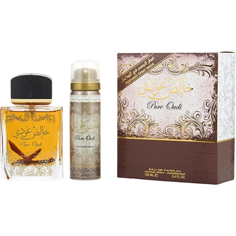 Lattafa  Lattafa Pure Oudi Eau De Parfum Spray 3.4 oz & Deodorant 1.6 oz Gift Set