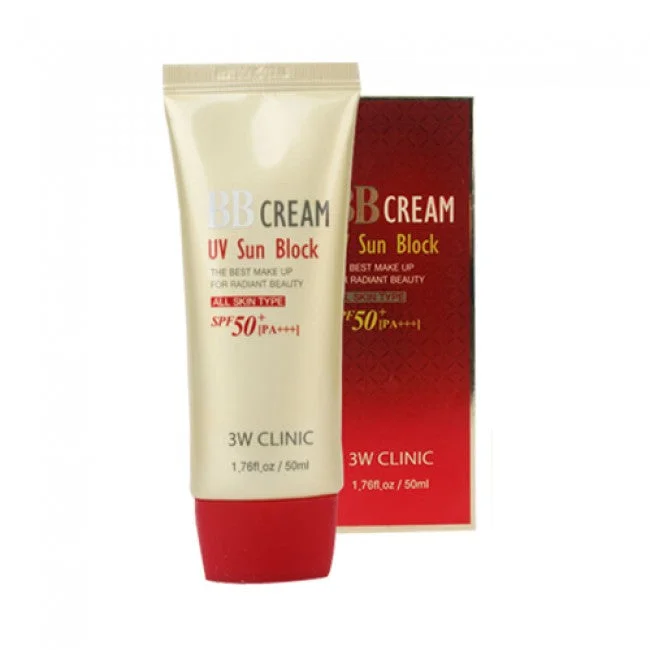 3W CLINIC UV Sun Block BB Cream SPF50+ PA+++ 50ml