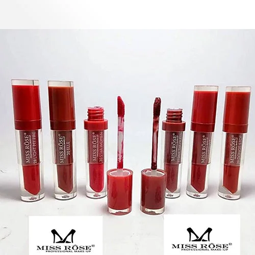 MISS ROSE Set of 6 Waterproof Matte Liquid Gloss Red Shade