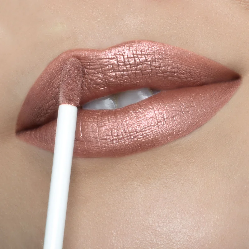 Couture | A Frosted Pale Golden Nude Liquid Lipstick