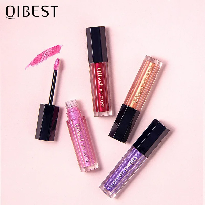 QIBEST Lip Gloss 12 Colors Glitter